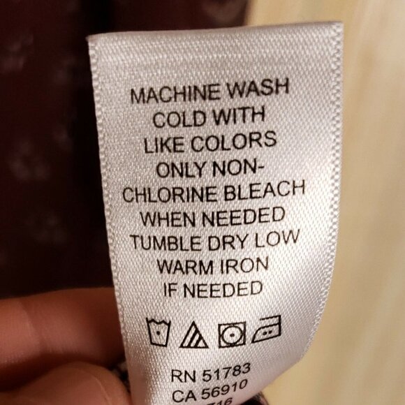 Maurices Womens Brown Paisley Semi Sheer Blouse Large - Picture 9 of 9